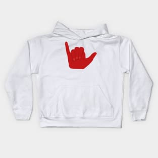 Red Hand of Hanging Loose Kids Hoodie